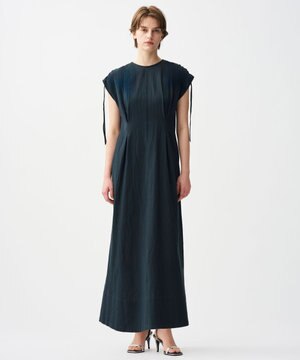  コットンリネンボイル フレアワンピース