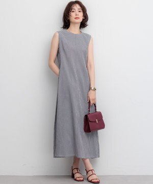  サッカーギンガムチェック Aラインワンピース