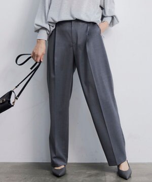  【洗える】TWラチネストレッチワイド パンツ