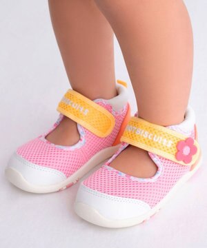  【14-15.5cm】 ワンストラップ風 ダブルラッセル セカンドベビーシューズ