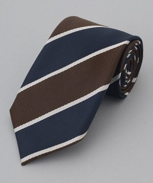  【日本製】西陣ネクタイ_レジメンタルストライプ柄