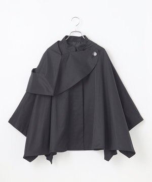  【撥水】ラップストールケープトレンチコート