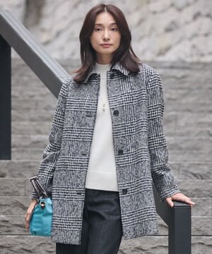  ループCheck ステンカラー コート