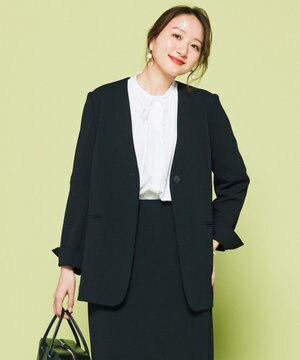  BEAUTY MOVE ボタン付き ノーカラージャケット