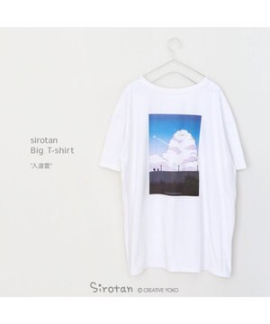  しろたん ビッグ Ｔシャツ 半袖 バックプリント 《入道雲》 フリーサイズ