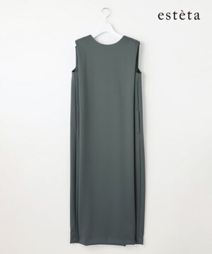  【エステータ】スキューバ ノースリーブ ワンピース