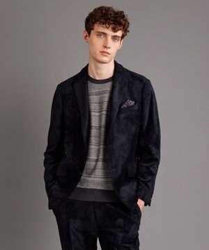 【キングサイズ・軽量】ブロックベロア ストレッチ ジャケット