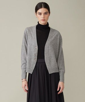  【洗える】 ジュエルニットカーディガン