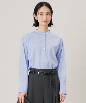 【洗える】SOMELOSバンドカラー ブラウス