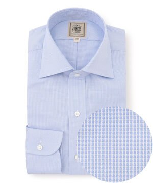  【Single Needle Tailoring / 形態安定】MILETAエレガントドビー ドレスシャツ / ワイド