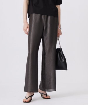  【洗える】 ブライトカールマイヤー ワイドストレートパンツ