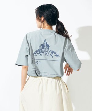  【UVカット・吸水速乾・ストレッチ・軽量 】バックプリントTシャツ
