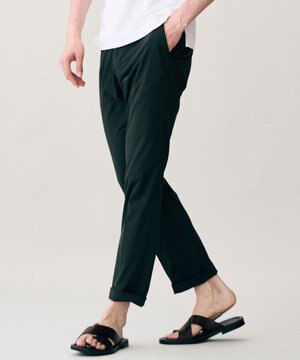  【ウエストも伸びる夏パンツ!/ストレッチ/軽量/Eco撥水/オーガニックコットン使用】マイクロピケストレッチ パンツ