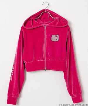  【サンリオ】HELLOKITTYコラボベロアパーカー