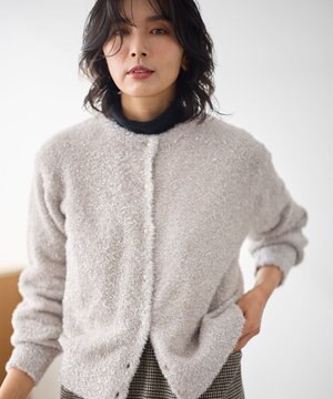  シャイニーニットカーディガン