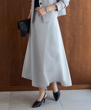  【洗える】トリアセブライトツイル  フレアスカート