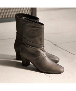  <D'ICI>ドレープハーフブーツ