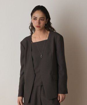  バックシャンノーカラージャケット