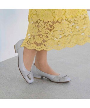  <Riz raffinee>【レイン対応】ベルト巻きスクエアトゥパンプス