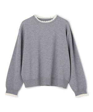  フリルトリミング ニット