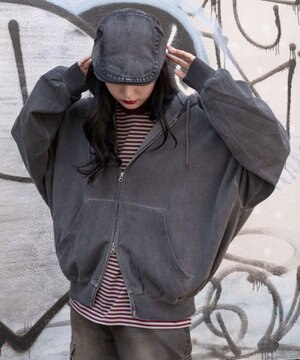  【ユニセックス着用ITEM/MLサイズ展開】バルーンBIGダブルZIPパーカー