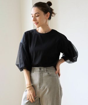  チュール レイヤード Tシャツ