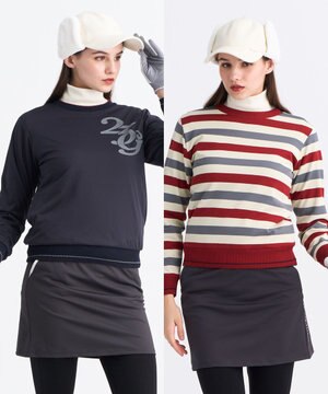  【WOMEN】リバーシブルニット 防風裏地 2WAY