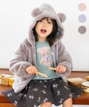  アニマル耳ボアブルゾン