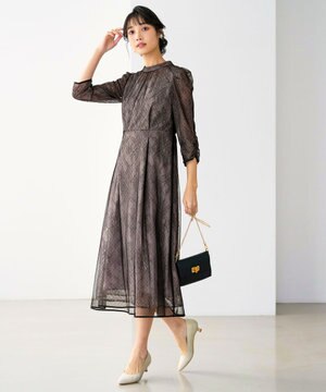  【Lily Calin】バイカラードットチュール ドレス