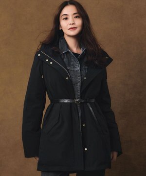  【一部店舗限定/滝沢眞規子さん着用/撥水加工】ミリタリー フーデット ダウンコート