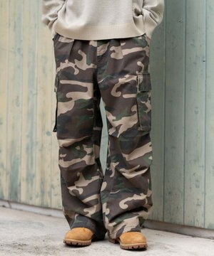  【ユニセックス着用ITEM/SMLサイズ展開】イージーワイドカーゴパンツ