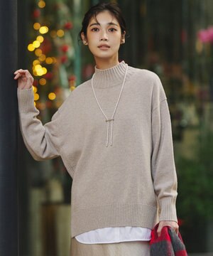 【見上愛さんコラボカラー/Oggi掲載】カシミヤブレンド ハイネック ニット