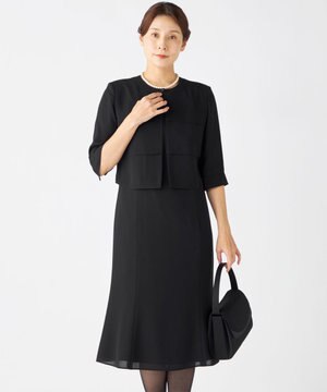  【人気NO.1 / 洗える】ボレロ風ワンピース