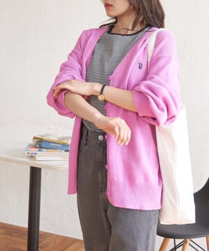  U.S POLO ASSN.カラーワンポイントカーディガン