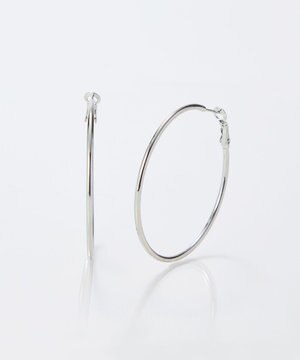  【金属アレルギー対応】ライトフープピアス　シルバー/ステンレス/大振り