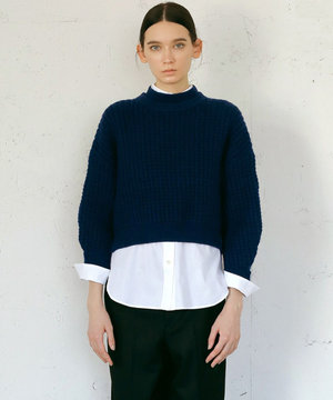 【23区 lab.】ワッフル クルーネック ニット