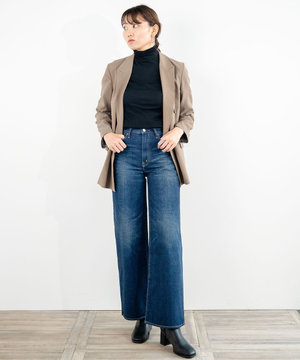 【洗える/ストレッチ】modern baggy バギーシルエットデニムパンツ USED WASH