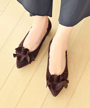  新色追加【本革・高反発】Ruffles ポインテッドトゥ ヒールパンプス