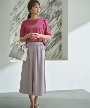  【接触冷感・UVカット・吸水速乾】サラキレイワイド パンツ