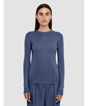  【洗える】キャッシュエアー　ラウンドネックニット