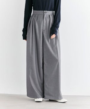  【洗濯機可/しわになりにくい】ベリーワイドパンツ