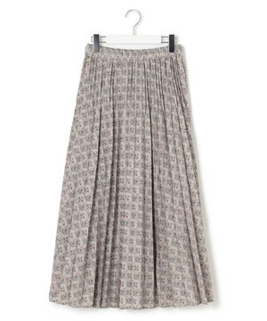  【WOMEN】タイルプリント プリーツスカート