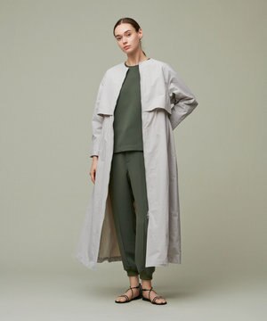 【uncrave WHITE】ウォッシャブル サスティナブルナイロン ロングコート