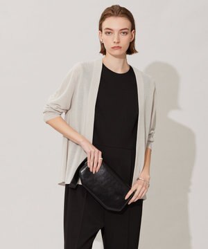  【洗える】 コットンアセテート カーディガン