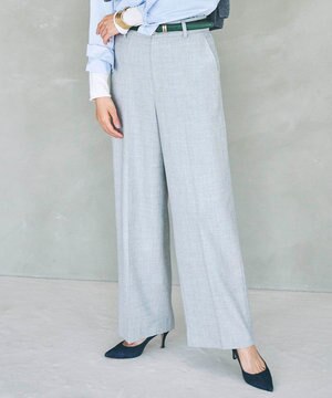 【CLASSY.1月号掲載】ウールミルドストレッチ ワイドパンツ