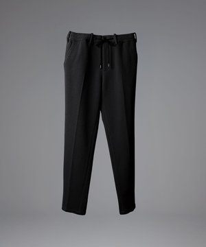  【オリジナル素材 /ウエストゴム仕様】ライトタックジャージー  ドロスト付テーパードパンツ / PEGG CONVERTIBLE