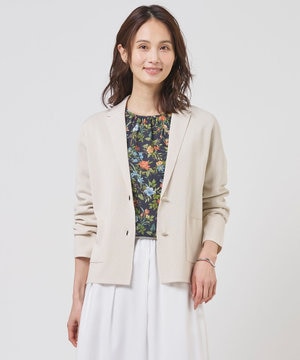 【昨年ご好評・オンオフ使える・冷房対策に】Cotton Acetate ニット ジャケット
