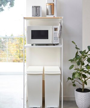  ゴミ箱上ラック タワー ホワイト