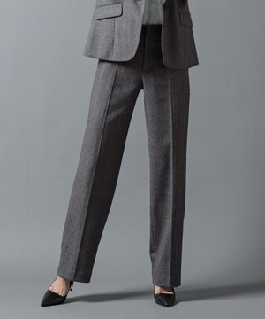  【セットアップ対応】ウールストレッチツイード ストレート パンツ