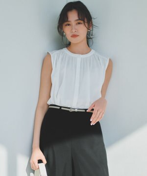  【先行予約・WEB限定】トリコットジャージー ギャザー カットソー